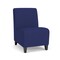 Lesro Siena Lounge Reception Armless Guest Chair, Black, OH Cobalt Upholstery SN1102 - alternate 1